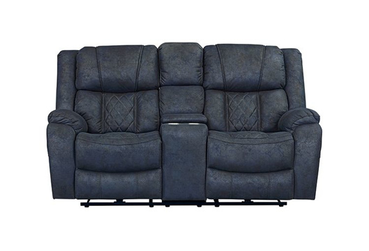 Picture of Luxe Indigo Reclining Console Loveseat