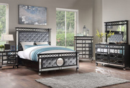 Picture of Marque Black/Mirror 3 PC Queen Bed