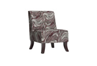 Picture of Sterling Silver/Plum Accent Chair