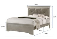 Picture of Amalia Metallic 3 PC Queen Bed