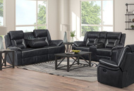 Picture of Acropolis Charcoal Reclining Sofa and Loveseat