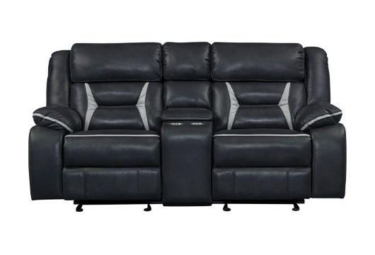 Picture of Acropolis Charcoal Reclining Console Loveseat