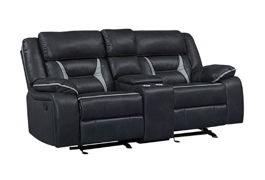 Picture of Acropolis Charcoal Reclining Console Loveseat