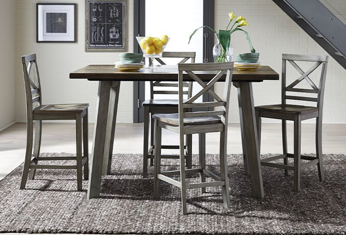 Picture of Fairhaven Grey/Wood 5 PC Counter Height Dining Room