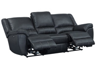 Picture of Tanner Dark Grey Power Reclining Sofa with Drop Down Table