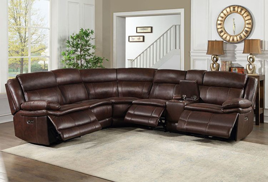 Picture of Mustang Leather Power Reclining Sectional