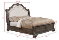 Picture of Sheffield Antique Grey 3 PC King Bed