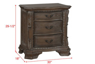 Picture of Sheffield Antique Grey Nightstand