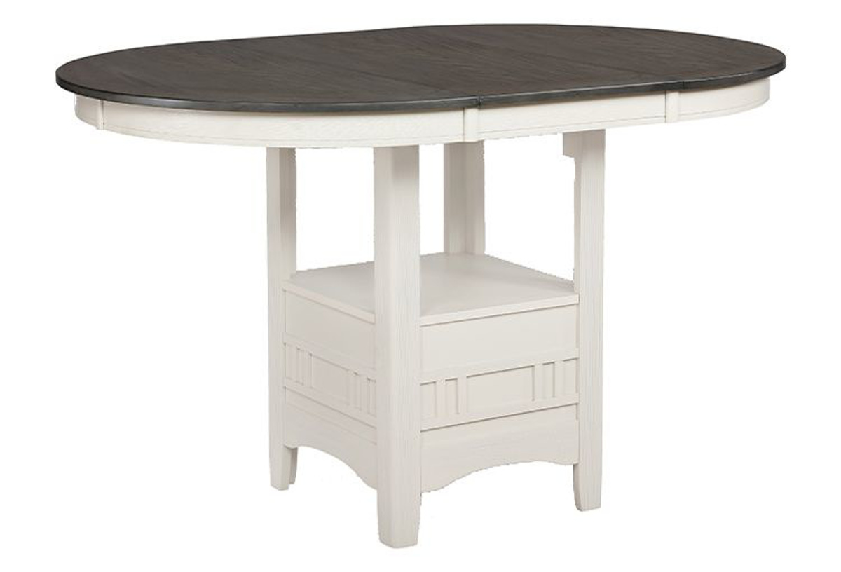 Picture of Hartwell White/Grey Counter Height Table with Leaf