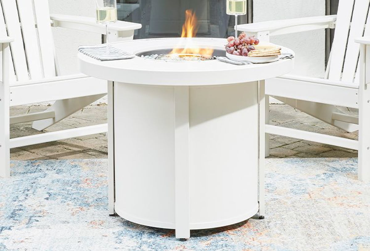 Picture of Sundown White Fire Pit Table
