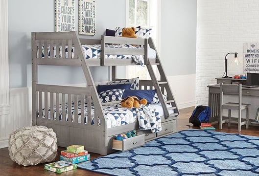 Picture of Madison Grey Twin/Full Bunk bed