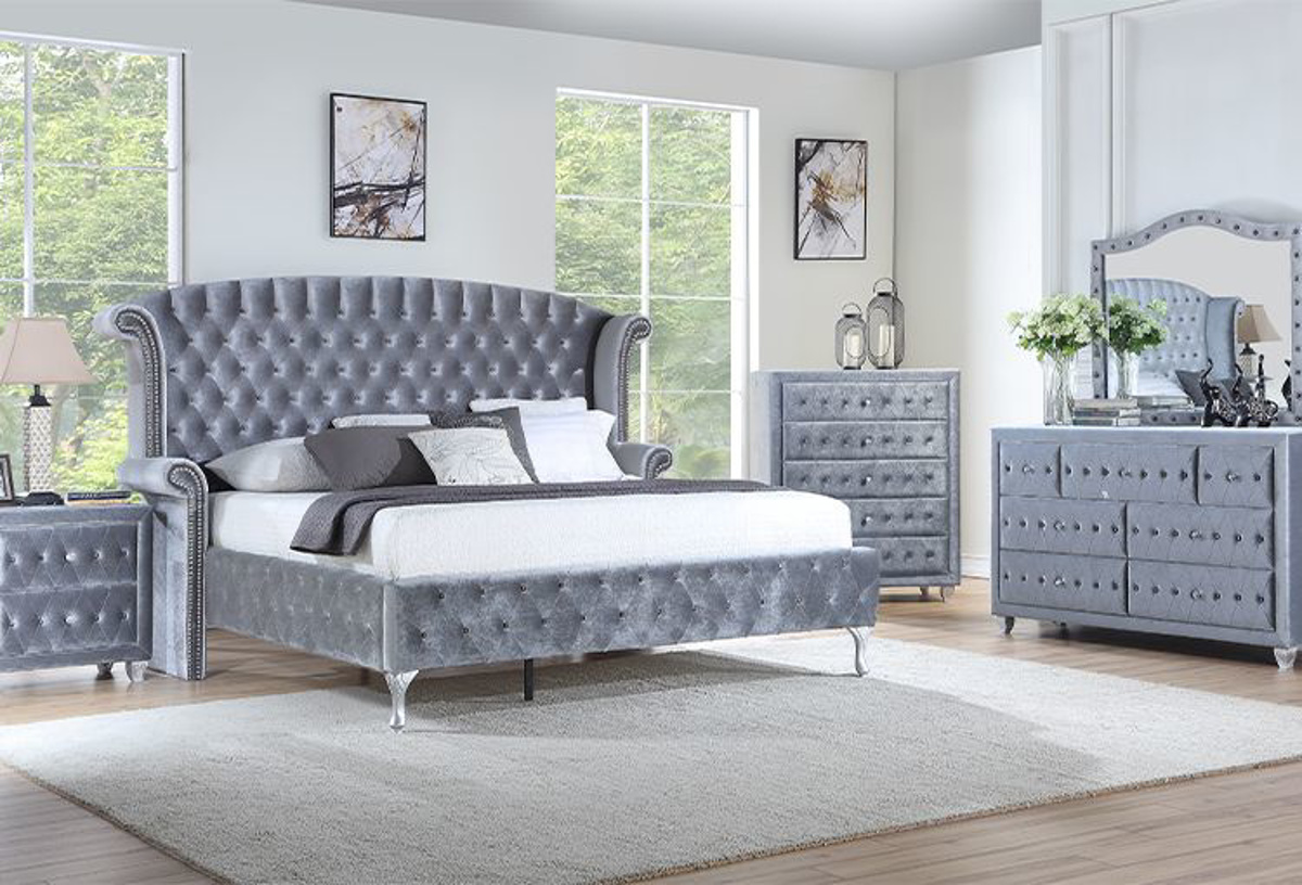 Picture of Priscilla 7 PC Grey King Bedroom