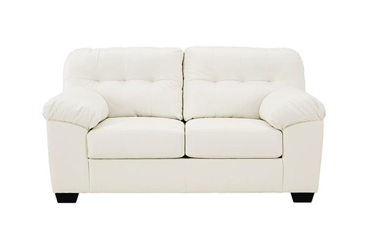 Picture of Donlen White Loveseat