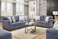 Picture of Dehlia Blue Sleeper Sofa & Loveseat