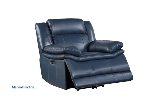 Picture of Vista Blue Leather Recliner