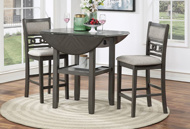 Picture of Gia Grey 3 PC Counter Height Drop Leaf Dinette