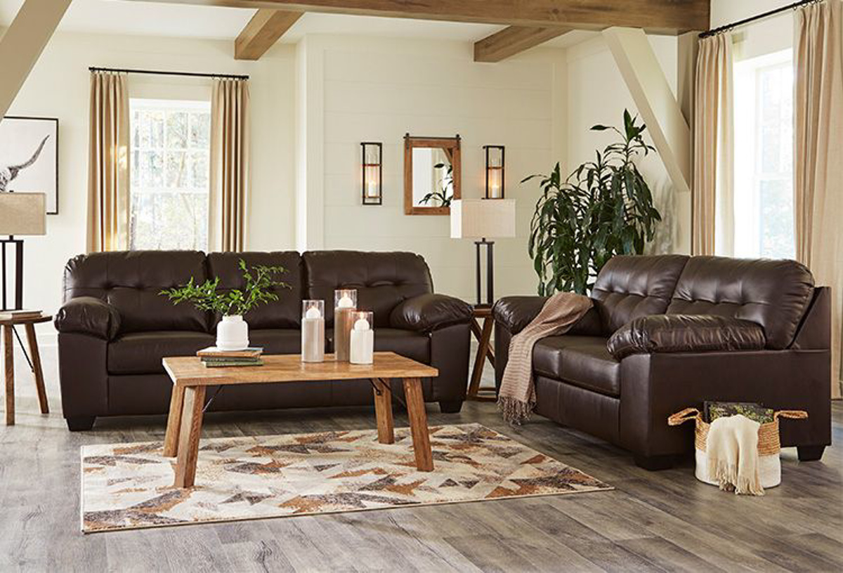 Pictures Of Living Rooms With Dark Brown Couches Bryont Blog   0027974 Donlen Brown Sofa Loveseat 1200 