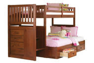 Picture of Forrester Twin/Full Staircase Bunk Bed