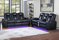 Picture of Transformer Black Power Reclining Sofa with LED Lights