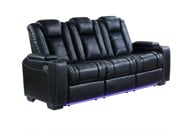 Picture of Transformer Black Power Reclining Sofa & Loveseat with Bluetooth