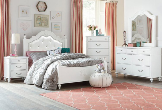 Picture of Lilibet White 5 PC Twin Bedroom