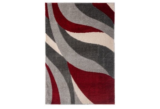 Picture of Chic Grey/Red Accent Rug