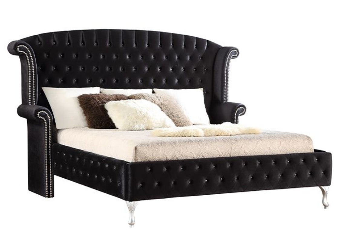 Picture of Priscilla Black 3 PC King Upholstered Bed