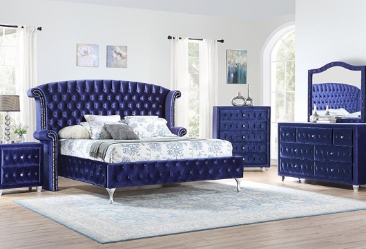 Picture of Priscilla Blue 5 PC  Queen Bedroom