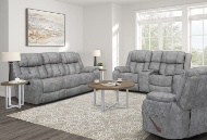 Picture of Luxe Pewter Reclining Console Loveseat