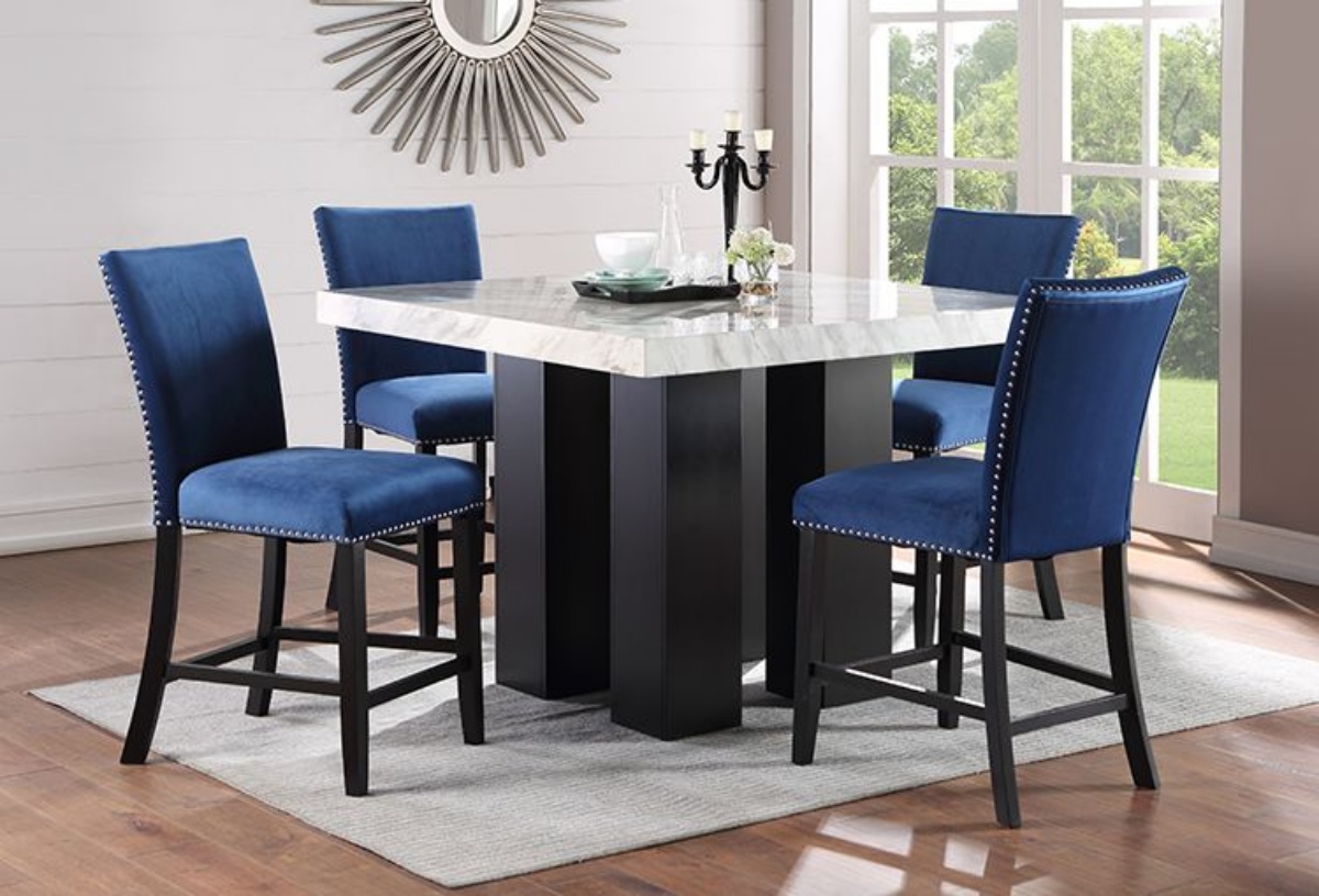 Picture of Celine 5 PC Counter Height Dining Room - Blue