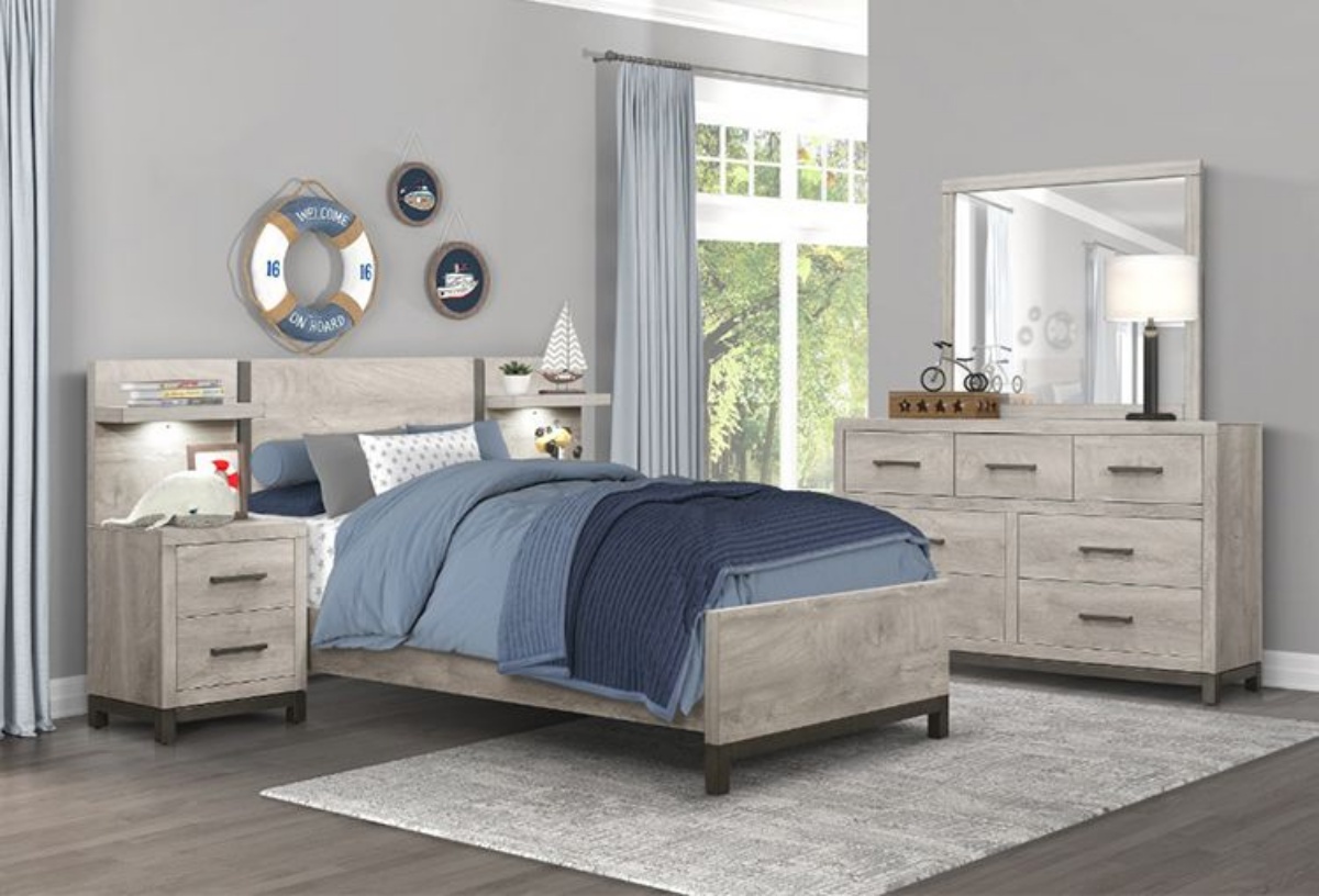 Picture of Augusta Grey 9 PC Twin Bedroom