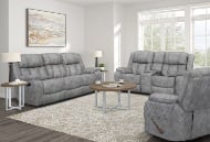 Picture of Luxe Pewter Power Reclining Sofa & Manual Reclining Console Loveseat