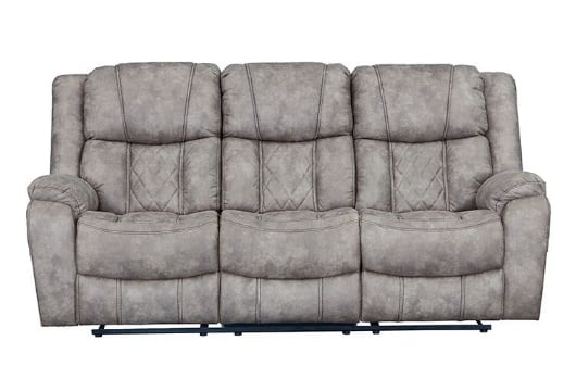 Picture of Luxe Pewter Power Reclining Sofa & Manual Reclining Console Loveseat