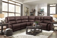Picture of Princeton Brown Leather Power Reclining Sectional