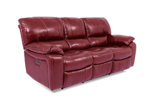 Picture of Madras Wine Leather Reclining Sofa