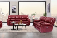 Picture of Madras Wine Leather Reclining Sofa