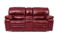 Picture of Madras Wine Reclining Console Loveseat