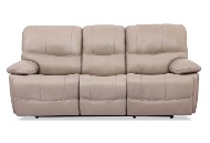Picture of Dominic Taupe Leather Power Reclining Sofa & Console Loveseat