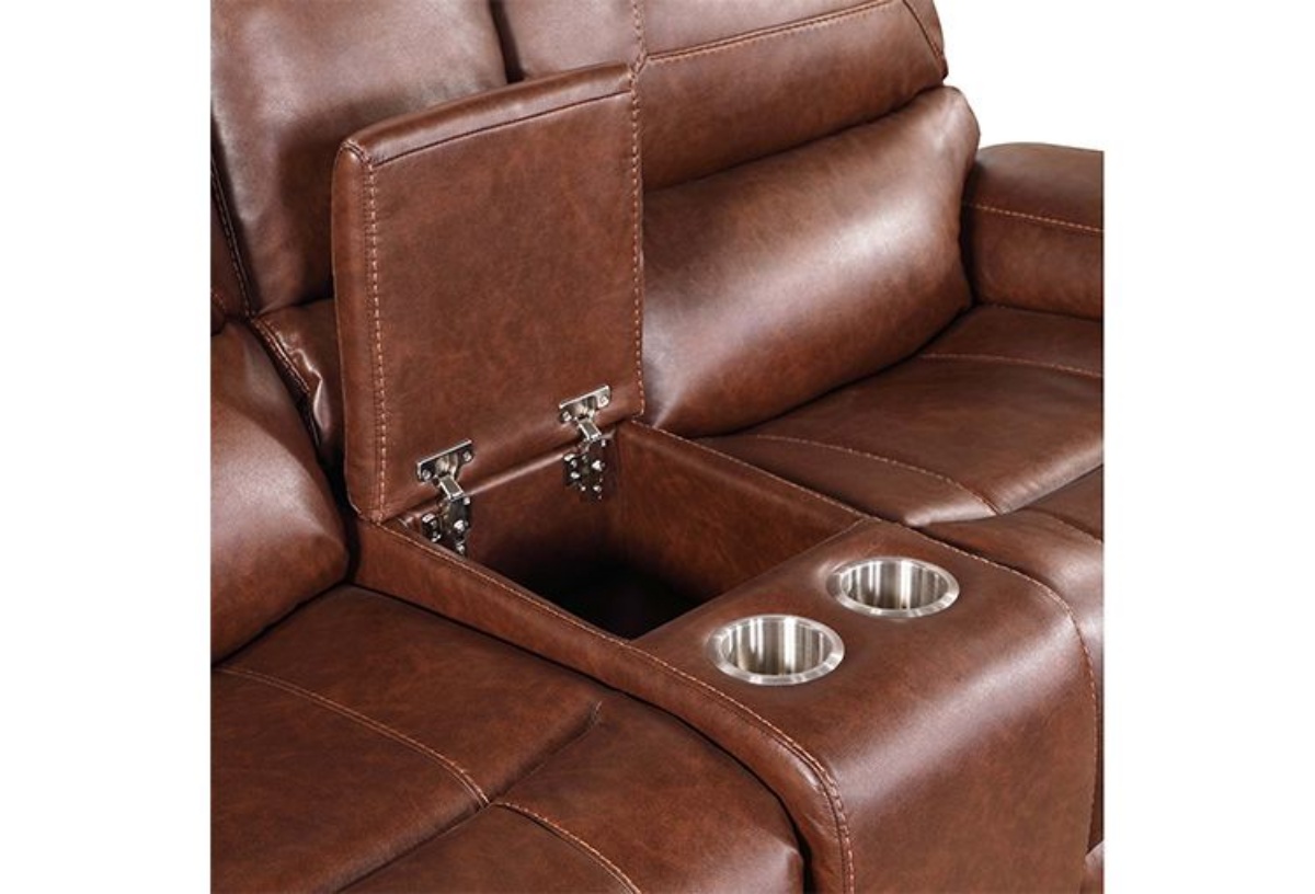 Buy Roland Saddle Reclining Sofa & Console Loveseat Part Badcock