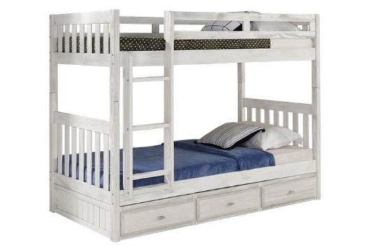 Picture of Madison White Wash Twin/Twin Bunkbed