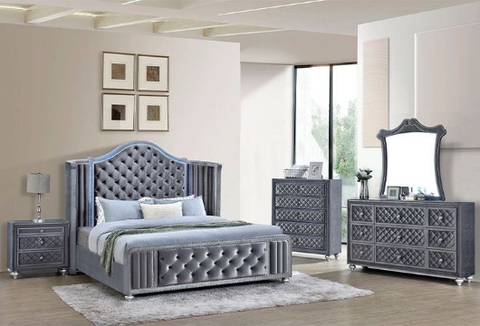 Picture of Cameo Grey Upholstered Chest