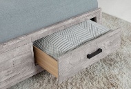 Picture of Meadows Grey King Upholstered Bed With Storage