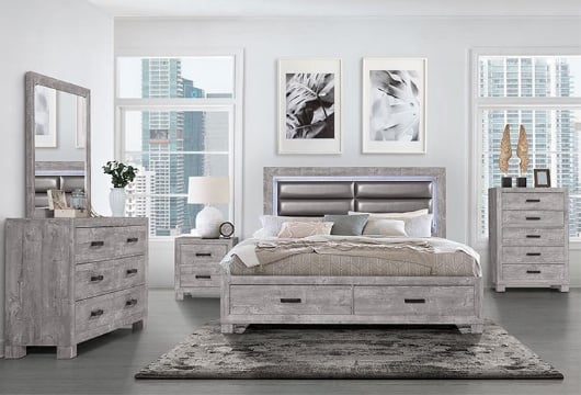 Picture of Meadows Grey 5 PC King Bedroom
