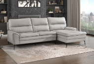 Picture of Natalie Grey Leather Sofa Chaise