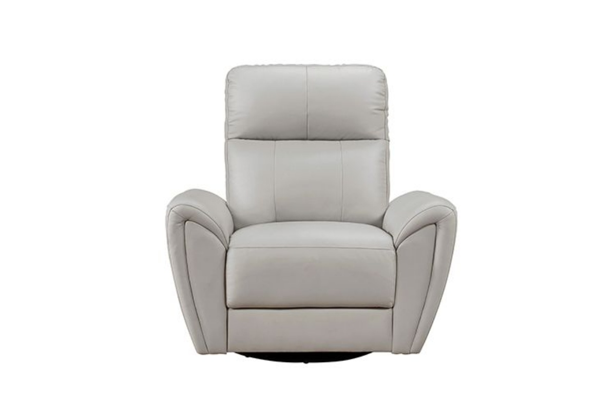 Picture of Natalie Grey Leather Swivel Glider Chair