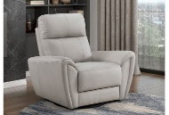 Picture of Natalie Grey Leather Swivel Glider Chair