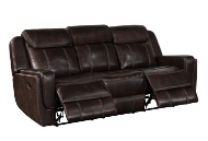 Picture of Edwin Brown Reclining Sofa & Console Loveseat