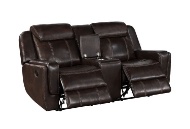 Picture of Edwin Brown Reclining Sofa & Console Loveseat