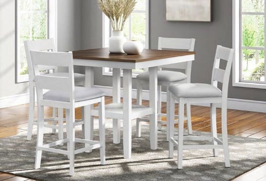 Picture of Arlene White 5 PC Counter Height Dining Room