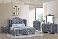 Picture of Cameo Grey King Upholstered Bed